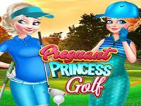 Pregnant princess golfs