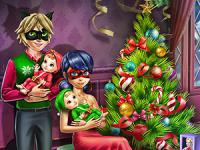 Dotted girl family christmas