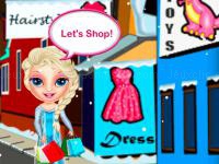 Baby elsa winter shopping spree