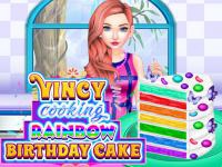 Jeu mobile Vincy cooking rainbow birthday cake