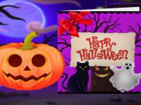 Jeu mobile Happy halloween princess card designer