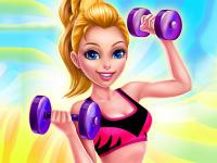 Fitness girl dress up