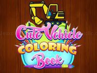 Cute vehicle coloring book