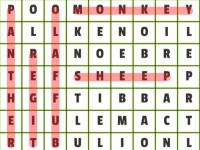 Jeu mobile Animals word search