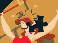 Jeu mobile Circus girl jigsaw