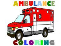 Ambulance trucks coloring pages