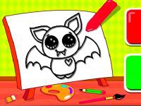 Jeu mobile Easy kids coloring bat
