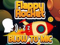 Jeu mobile Flappy rocket playing with blowing to mic
