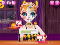 Jeu mobile Princess halloween makeup halffaces tutorial