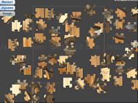 Wooden cogwheel jigsaw