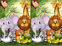 Jeu mobile Find seven differences animals