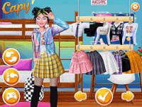 Jeu mobile Tiktok divas cute school pleated skirt looks