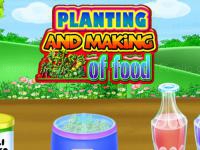 Jeu mobile Planting and making of food