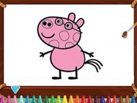 Peppa pig family coloring