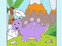 Jeu mobile Click and color dinosaurs