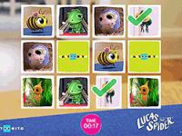 Jeu mobile Lucas the spider: matching pairs