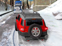 Heavy jeep winter driving