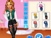Jeu mobile Super girl ripped jeans outfits