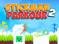 Jeu mobile Stickman parkour 2 - lucky block