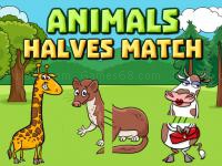 Jeu mobile Animals halves match