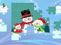 Santa claus and snowman jigsaw