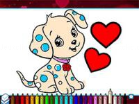 Jeu mobile Coloring book valentine pets