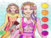 Jeu mobile College girl coloring dress up