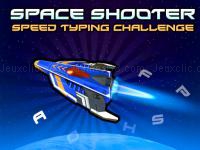 Jeu mobile Space shooter - speed typing challenge