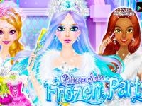 Princess salon: frozen party princess