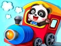 Baby panda train driver