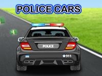 Police cars driving