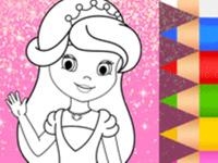 Princess coloring glitter - art game