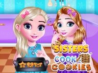 Sisters cook cookies