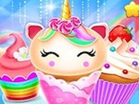 Unicorn mermaid cupcake cooking design - creative