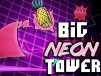 Big neon tower vs tiny square