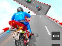 Mega ramp stunt moto - fun & run 3d game