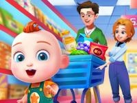 Cute family shopping