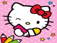 Color & paint by number with hello kitty