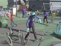City apocalypse 3d of zombie crowd