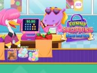 Funny shopping supermarket