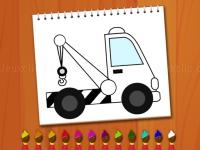 Coloring book: excavator trucks