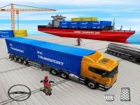 Cargo transport truck driving