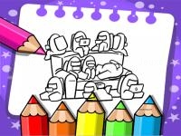 Coloring book for among us