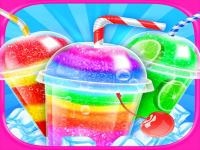 Rainbow frozen slushy truck: ice candy slush maker