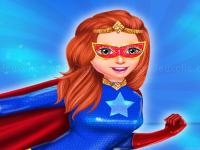 Super power hero girls runner game adventure