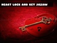 Heart lock and key jigsaw