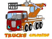 Funny trucks coloring