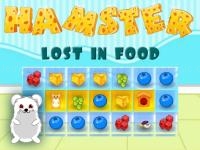 Hamster lost in food