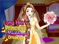 Long hair princess wedding dress up