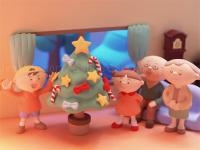 Christmas clay doll slide